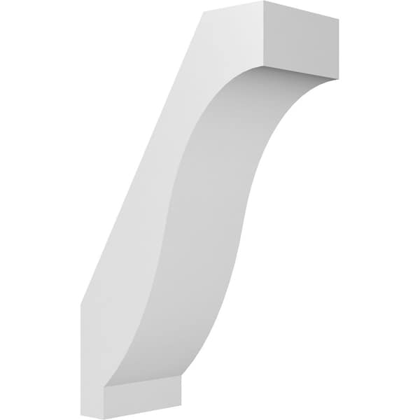 Ekena Millwork 3-in. W x 6-in. D x 10-in. H Baker Architectural Grade PVC Knee Brace BRCP03X06X10BKR - main